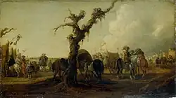 Военный лагерь. 1631. Дерево, масло. Галерея старых мастеров, Дрезден