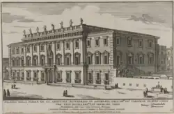 Палаццо Киджи на площади Санти-Апостоли. Офорт А. Спекки. 1699