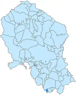 Расположение муниципалитета Паленсиана на карте провинции