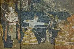 Фреска из Пенджикента (VI-VII века н. э.). Национальный музей древностей Таджикистана