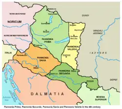 Паннония в IV веке н. э.