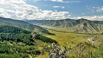 Панорама с перевала в северном направлении