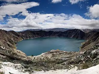 Озеро в кальдере вулкана Килотоа