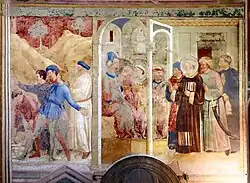 Истории святых мучеников Стефана и Лаврентия. Деталь фрески. 1435-1440. Церковь Святых Стефана и Лаврентия, Кастильоне-Олона, Ломбардия