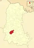 Расположение муниципалитета на карте провинции