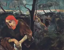 Поль Гоген. «Христос на масличной горе» (1889)