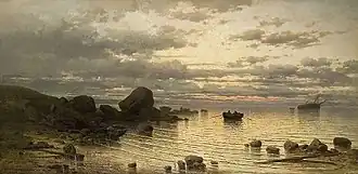 Вечер на берегу Балтийского моря.