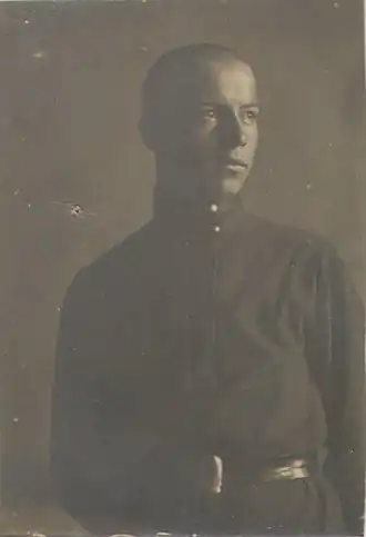 Павел Соломин при поступлении в университет, 1917 год