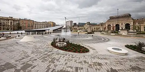 Вид на вокзал со стороны Павелецкой площади