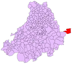 Расположение муниципалитета на карте провинции