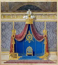 Ш. Персье и П. Фонтен. Проект тронного зала в Тюильри. 1804