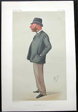 Карикатура 1879 года на Перси Флоренса Шелли