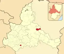 Расположение муниципалитета на карте провинции