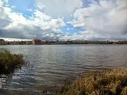 Пруд на реке в селе Курашим