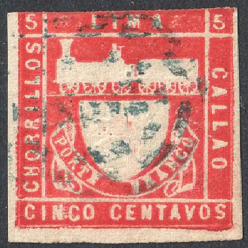 То же, штемпелем синего цвета