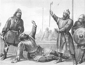 «Смерть Эрлинга Скьялгссона» автор картины - Петер Николай Арбо