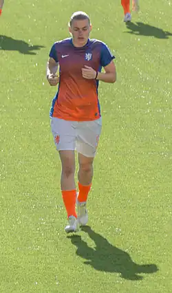 Петра Хогевонинг на тренировке во время чемпионата мира-2015