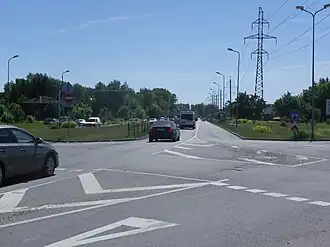 Вид от перекрёстка с ул. Виеталвас