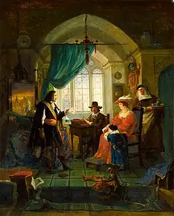 Рембрандт в своей мастерской.