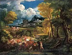 Пасторальный пейзаж. Холст, масло. Частное собрание