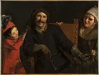 Портрет Тибе́рио Фьори́лли в роли Скарамучча (Скарамуша)