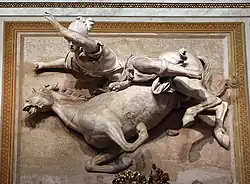 П. Бернини. Подвиг Марка Курция. 1615. Мрамор. Галерея Боргезе, Рим