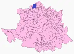 Расположение муниципалитета Пинофранкеадо на карте провинции