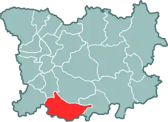 Пинский повет на карте