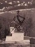 Statue of Nino Cesarini by Francesco Jerace for the garden of Villa Lysis, commissioned by Baron Jacques d'Adelswärd-Fersen. The photograph was made by Wilhelm von Plüschow.