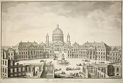 Королевская площадь в Копенгагене. Гравюра по рисунку Ле Клерка.