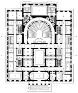 Общий план первого этажа дворца