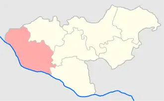 Липновский уезд на карте