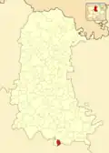 Расположение муниципалитета на карте провинции