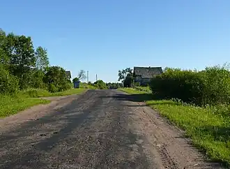 Въезд в деревню с северной стороны