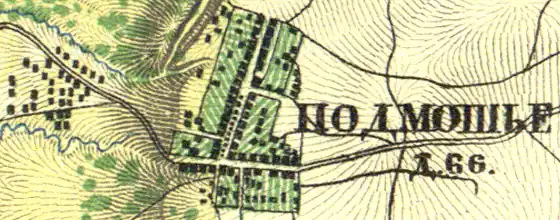 План деревни Подмошье. 1860 год