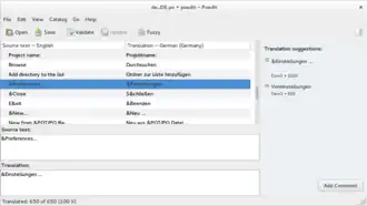 Скриншот программы Poedit