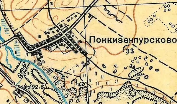 План деревни Покизен-Пурская. 1931 год
