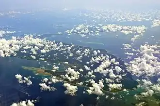 Вид на остров с воздуха, апрель 2016 года.