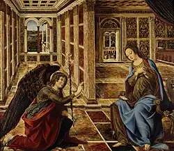 Благовещение. Между 1450 и 1490. Дерево, масло. Берлинская картинная галерея