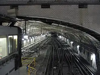 Северная горловина станции, на месте которой до 1930 года располагался старый зал