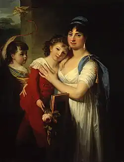 Жан Лоран Монье. Анна Семёновна Муравьёва-Апостол с сыном Матвеем и дочерью Екатериной, в зам. Бибиковой, 1799