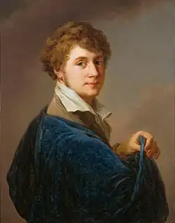 Портрет графа Рачинского в возрасте 21 года. Копия Константина Кретиуса с портрета работы Марчелло Баччарелли, 1809 г.