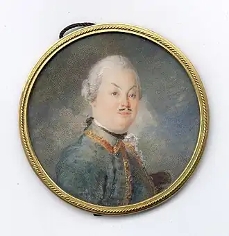 Миниатюра атрибутирована как: портрет Ф. Ф. Бергмана работы Вигилиуса Эриксена