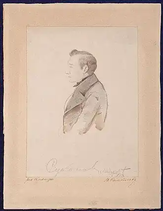 Портрет литератора М.Д.Суханова,1830- е гг.