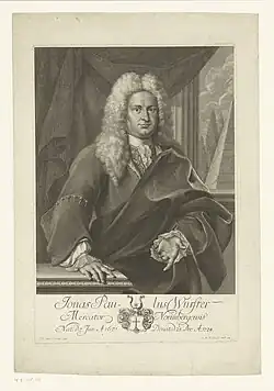Портрет Ионаса Пауля Вюрстера. 1727. Офорт