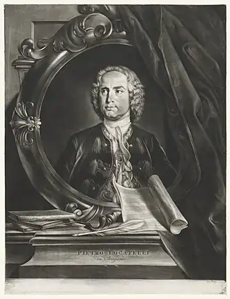 Портрет Пьетро Антонио Локателли. Между 1729 и 1750. Меццо-тинто, резец
