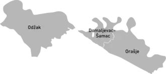 Посавский кантон на карте