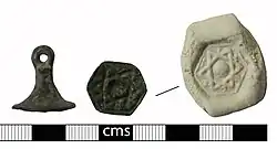 2х6 ТГ, как постсредневековая печать, 14 век нашей эры, музей Portable Antiquities Scheme