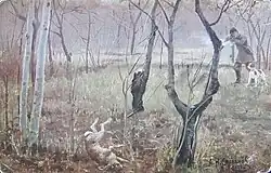 «Удачный выстрел». Репродукция на дореволюционной открытке.