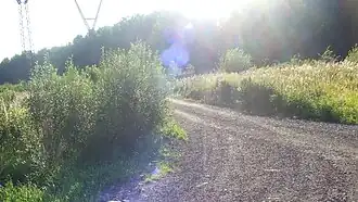 Поворот на дорогу к посёлку от асфальтовой дороги от Бекасово-1